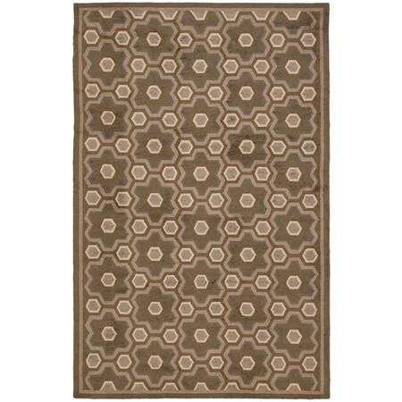 Safavieh 5 ft. - 6 in. x 8 ft. - 6 in. Martha Stewart Hand Knotted Rug, Medium Rectangle - Molasses Brown MSR2327A-6
